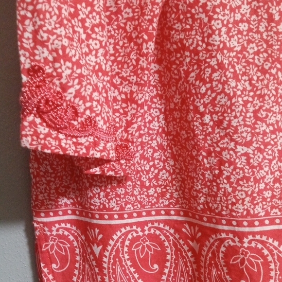 Rose And Thyme Women's Pink/White Floral Tunic Top Size XL - Picture 5 of 7